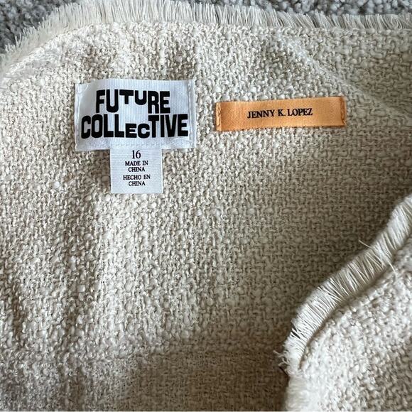 NWT Women's Boucle Frayed Edge Mini Skirt - Future Collective T™ SIZE 16 - Picture 9 of 11